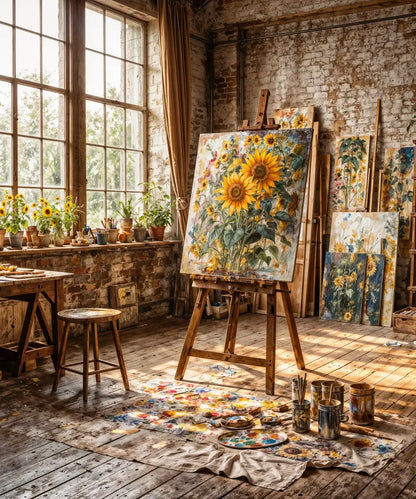 Multi-Colored Floral Backdrop for Photography