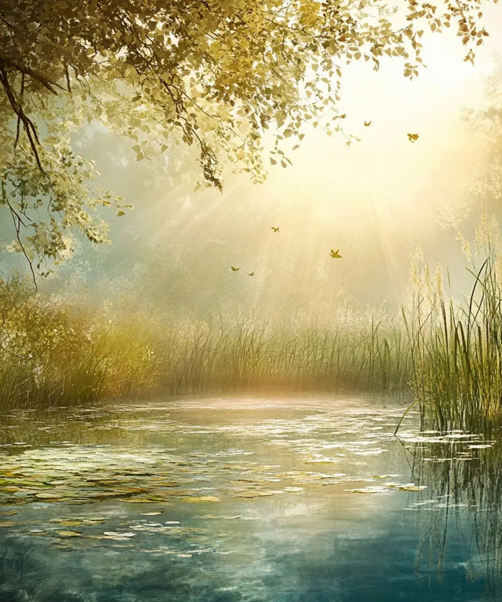 Green Landscape Backdrop for Photography