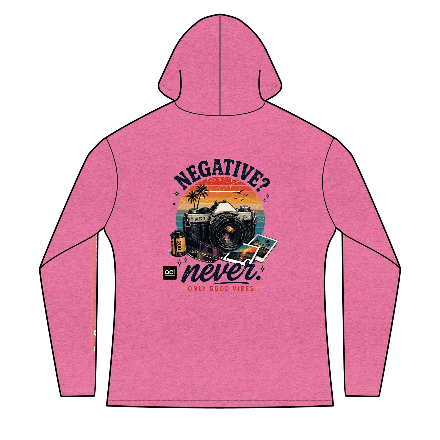 ACI "Negative. Never." Long Sleeve Lightweight Hoodie