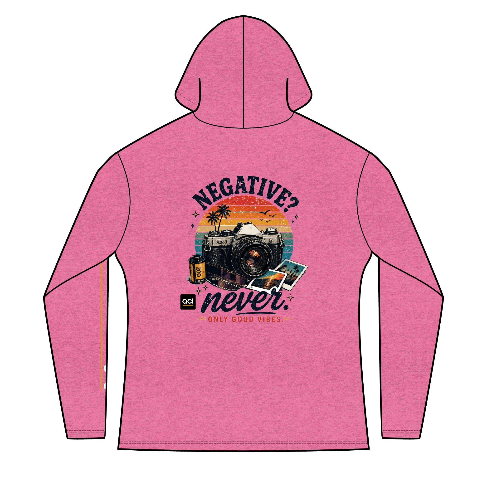ACI "Negative. Never." Long Sleeve Lightweight Hoodie