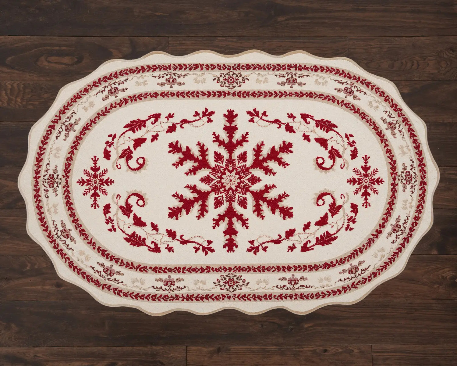 Red Christmas RubberMat Floor Backdrop for Photography