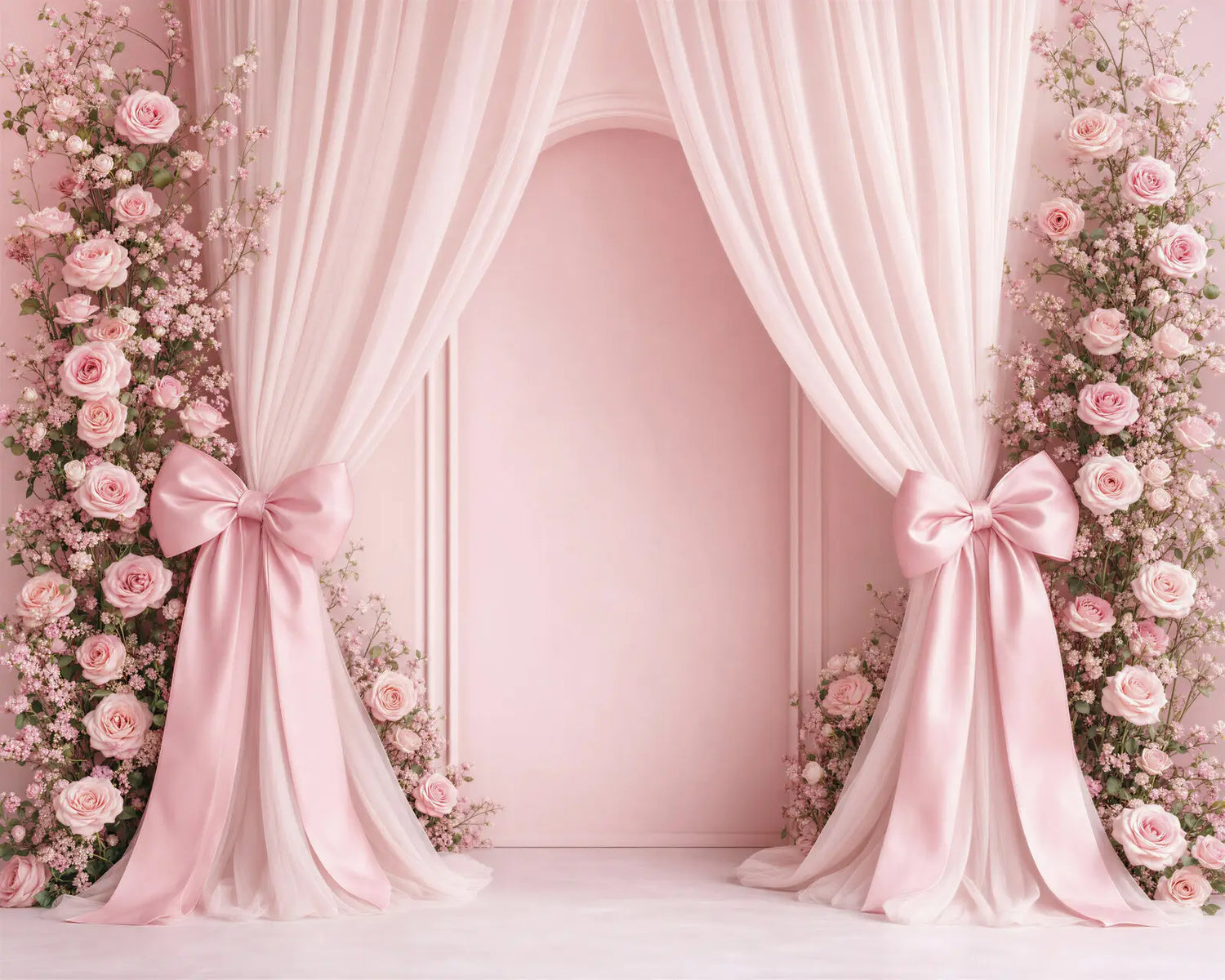 Posh Pink Rose Bow