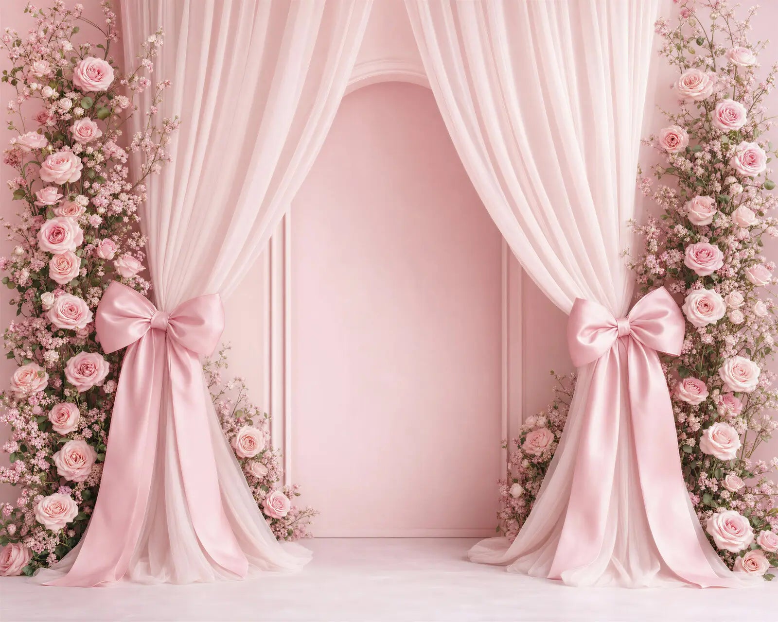 Posh Pink Rose Bow
