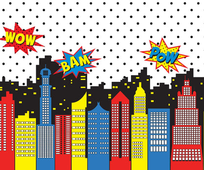 Red Yellow Blue White Black  Backdrop for Photography