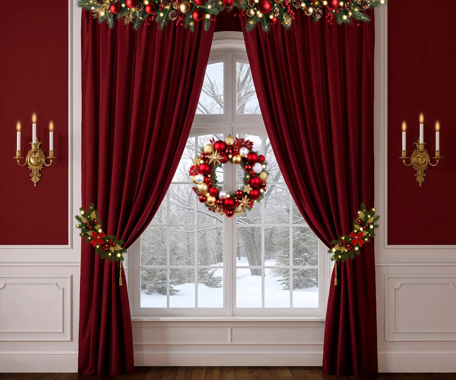 Red Christmas Window