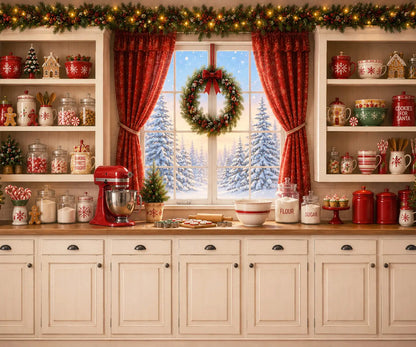 White Red Green Brown  Backdrop for Photography