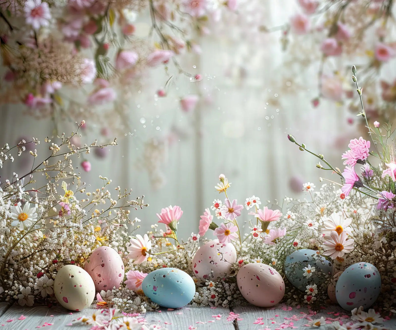 Pink Blue White  Backdrop for Photography