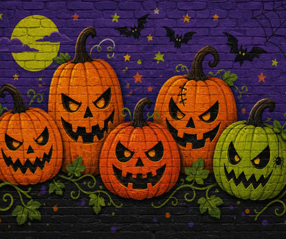 Orange Green Purple Black  Backdrop for Photography