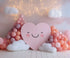 Pink White  Backdrop for Photography