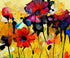 Yellow Red Blue Black  Backdrop for Photography