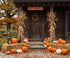 Brown Orange White Green   Backdrop for Photography