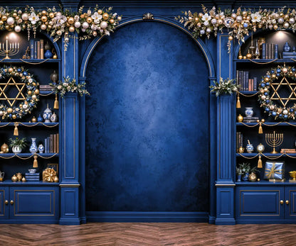 Blue Hanukkah Backdrop for Photography