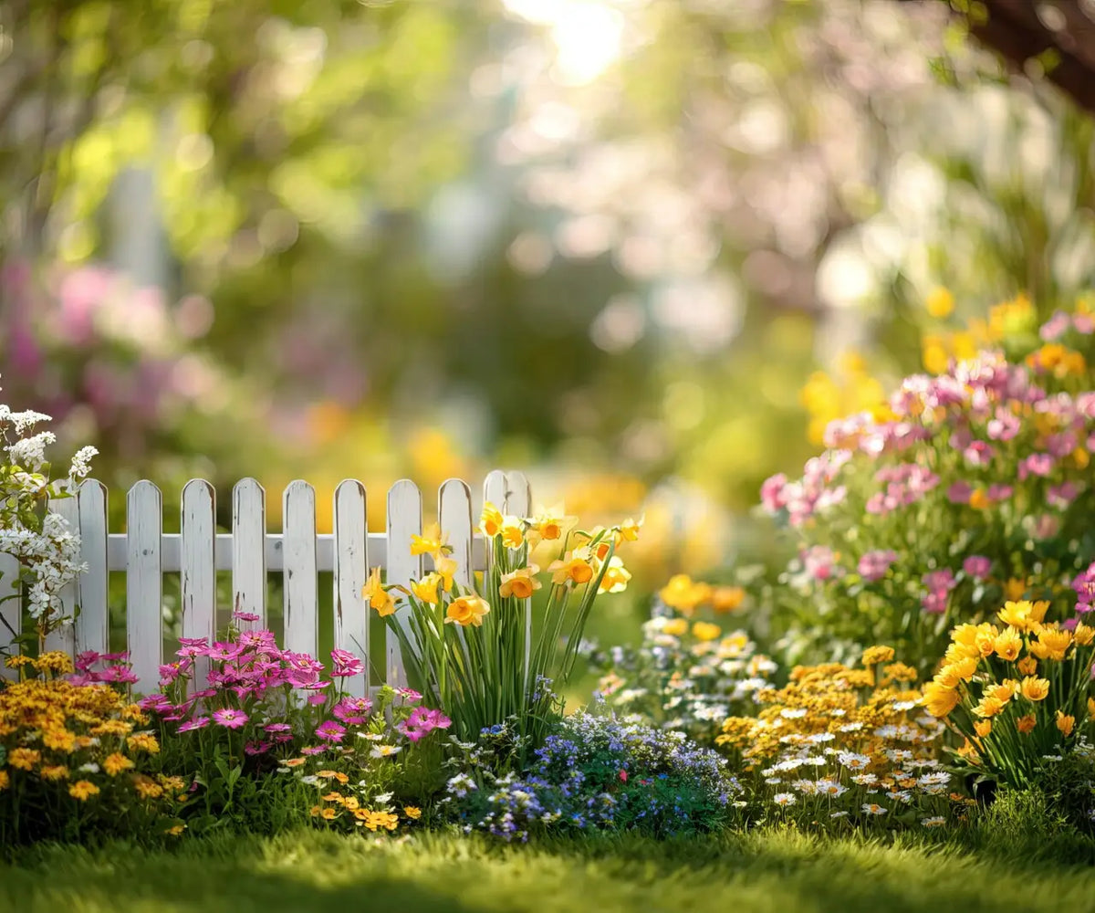 Green Yellow White Pink Brown  Backdrop for Photography
