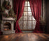 Red Gray Green Brown  Backdrop for Photography