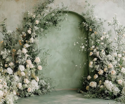 Green White  Backdrop for Photography