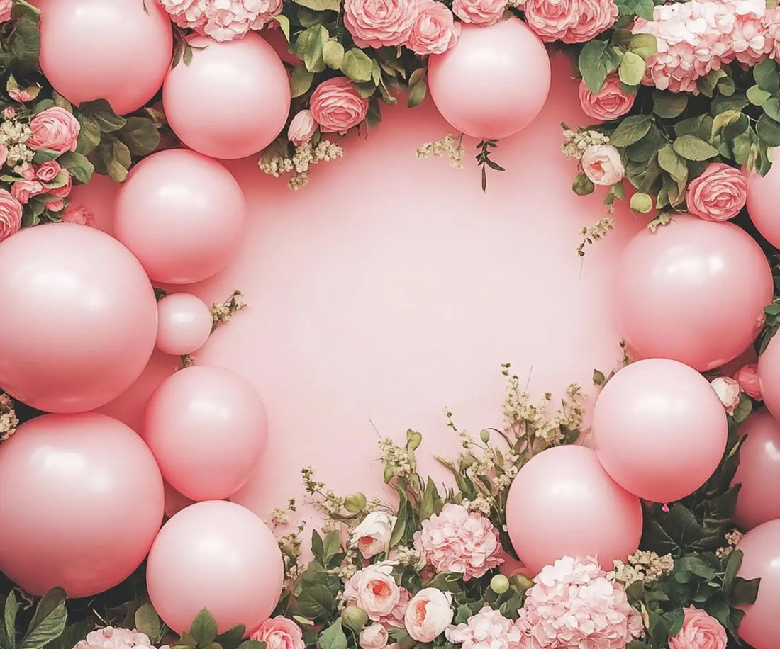 Pink , Green Backdrop for Photography