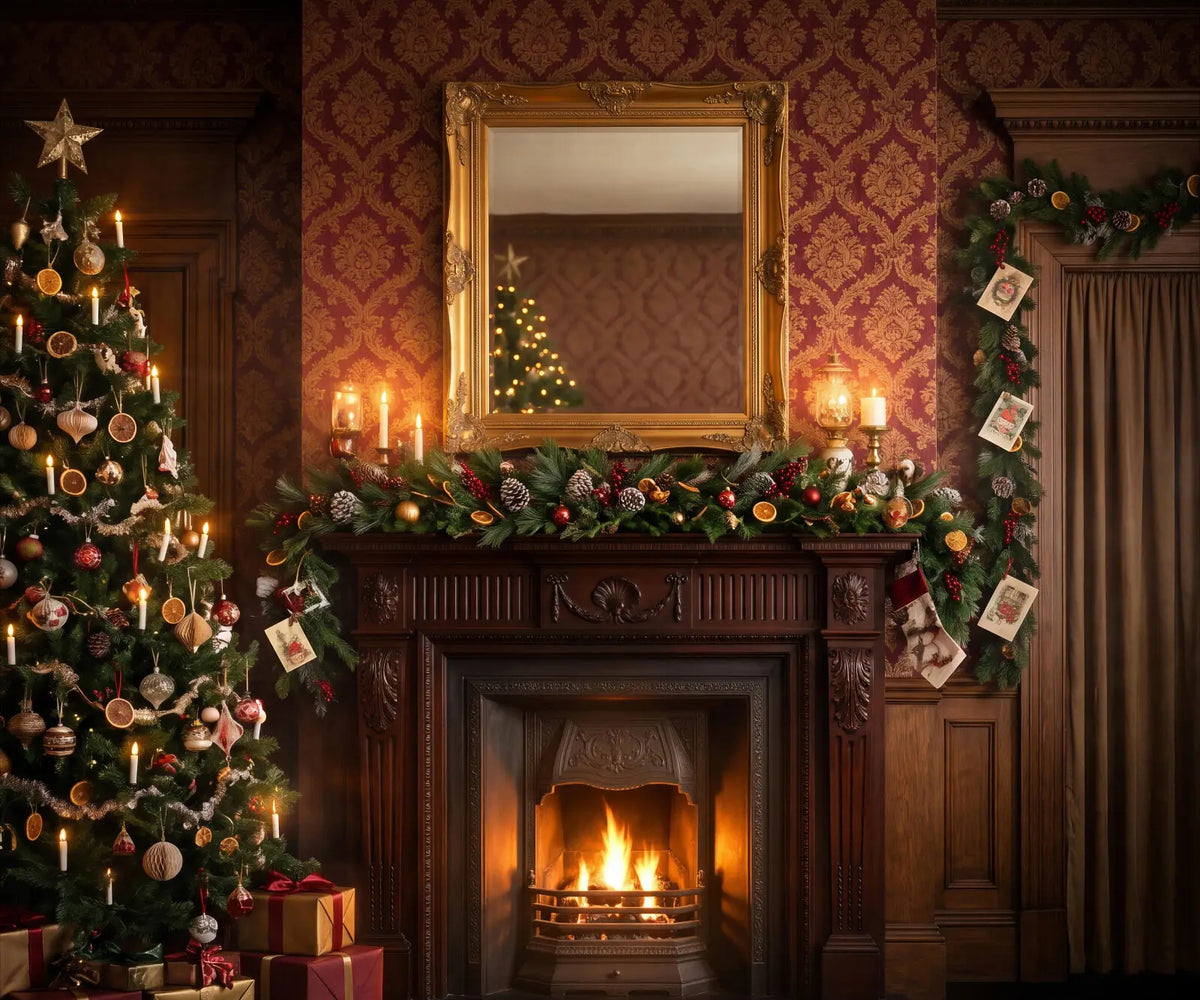 Red Green Brown  Backdrop for Photography