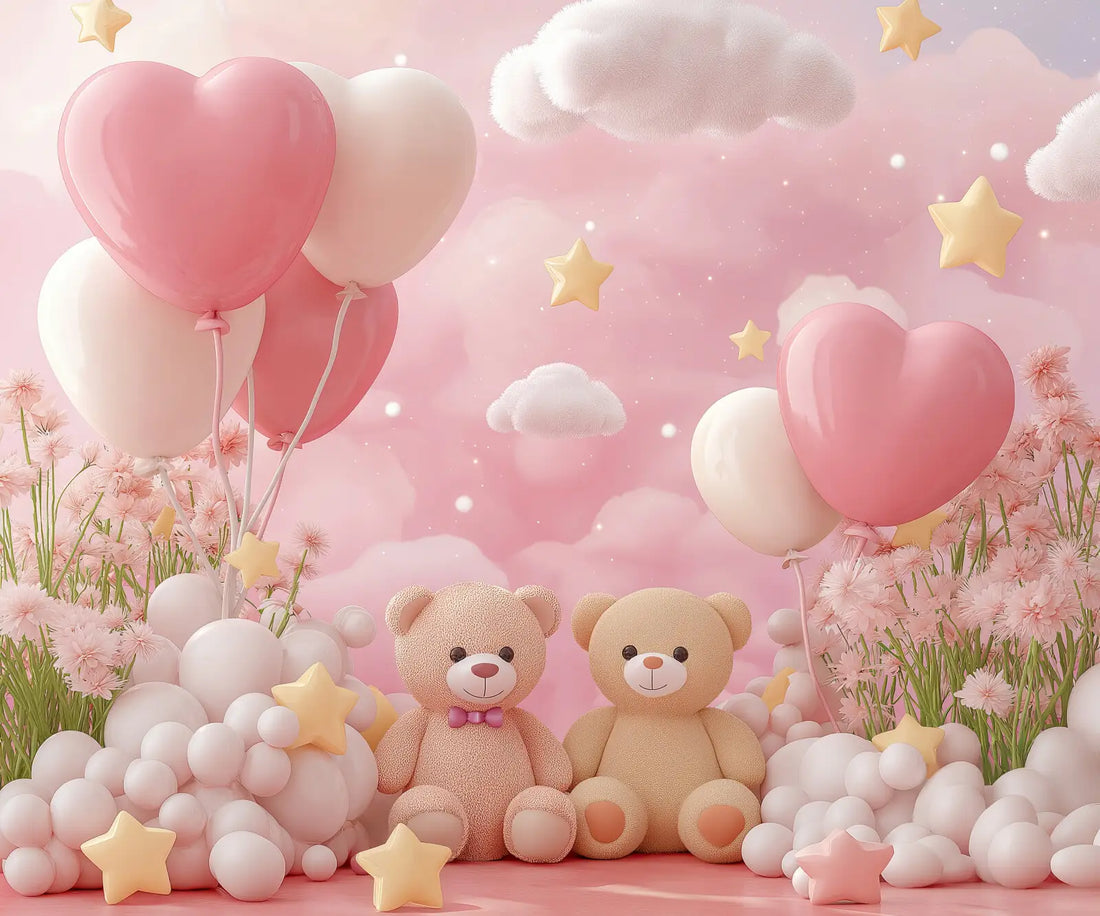 Pink White Brown  Backdrop for Photography