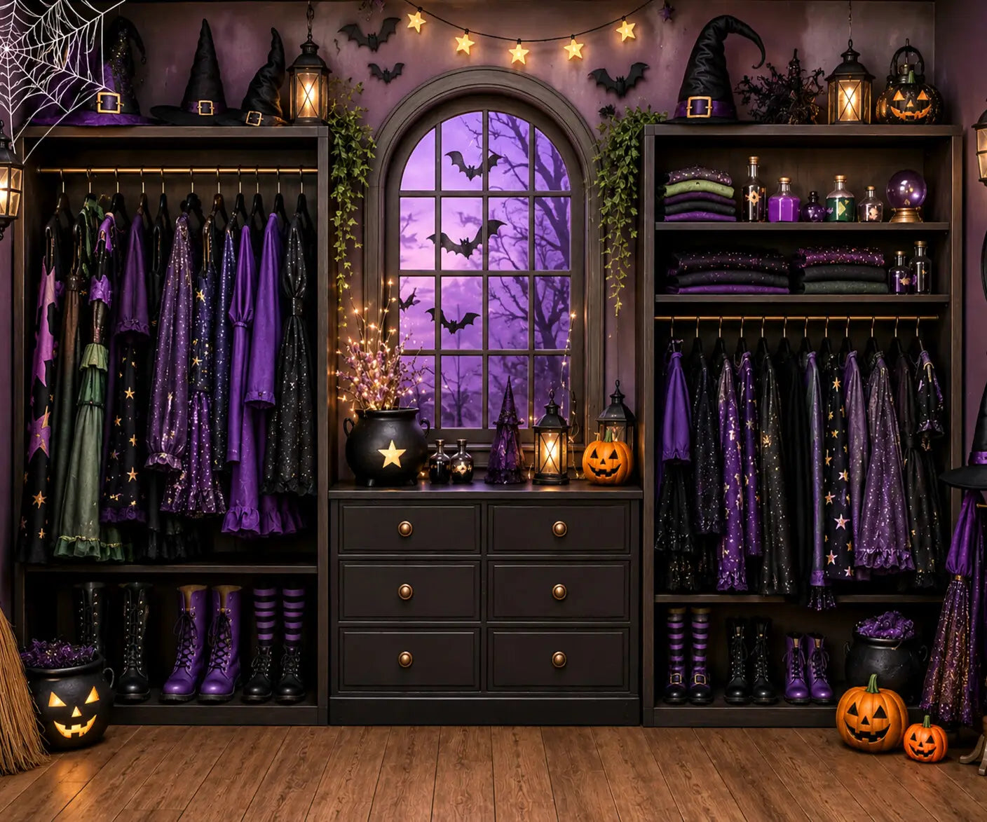 Purple Black Orange  Backdrop for Photography