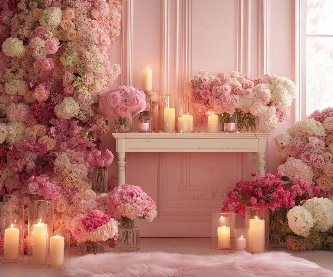 Pink White  Backdrop for Photography