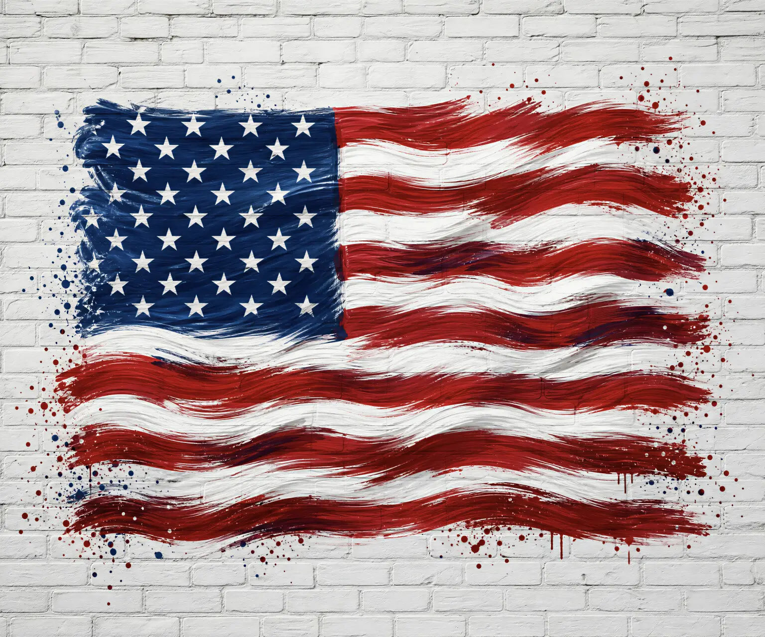 Painted American Flag