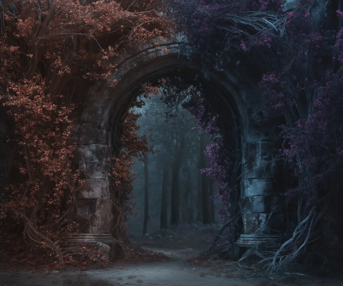 Gray Fantasy Arch Backdrop for Photography