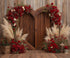 Brown Red Green beige  Backdrop for Photography