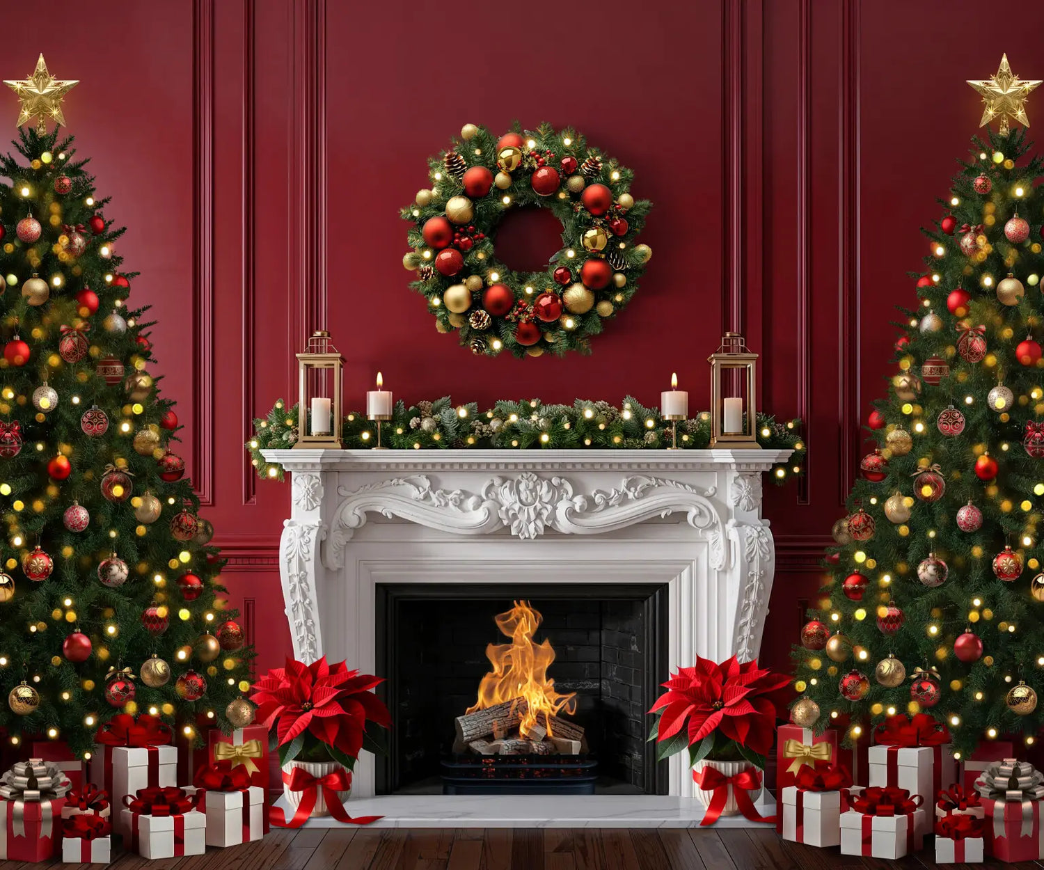 Red Christmas Room