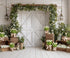 White Green Brown  Backdrop for Photography
