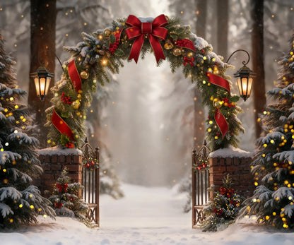 Red Green White Brown  Backdrop for Photography