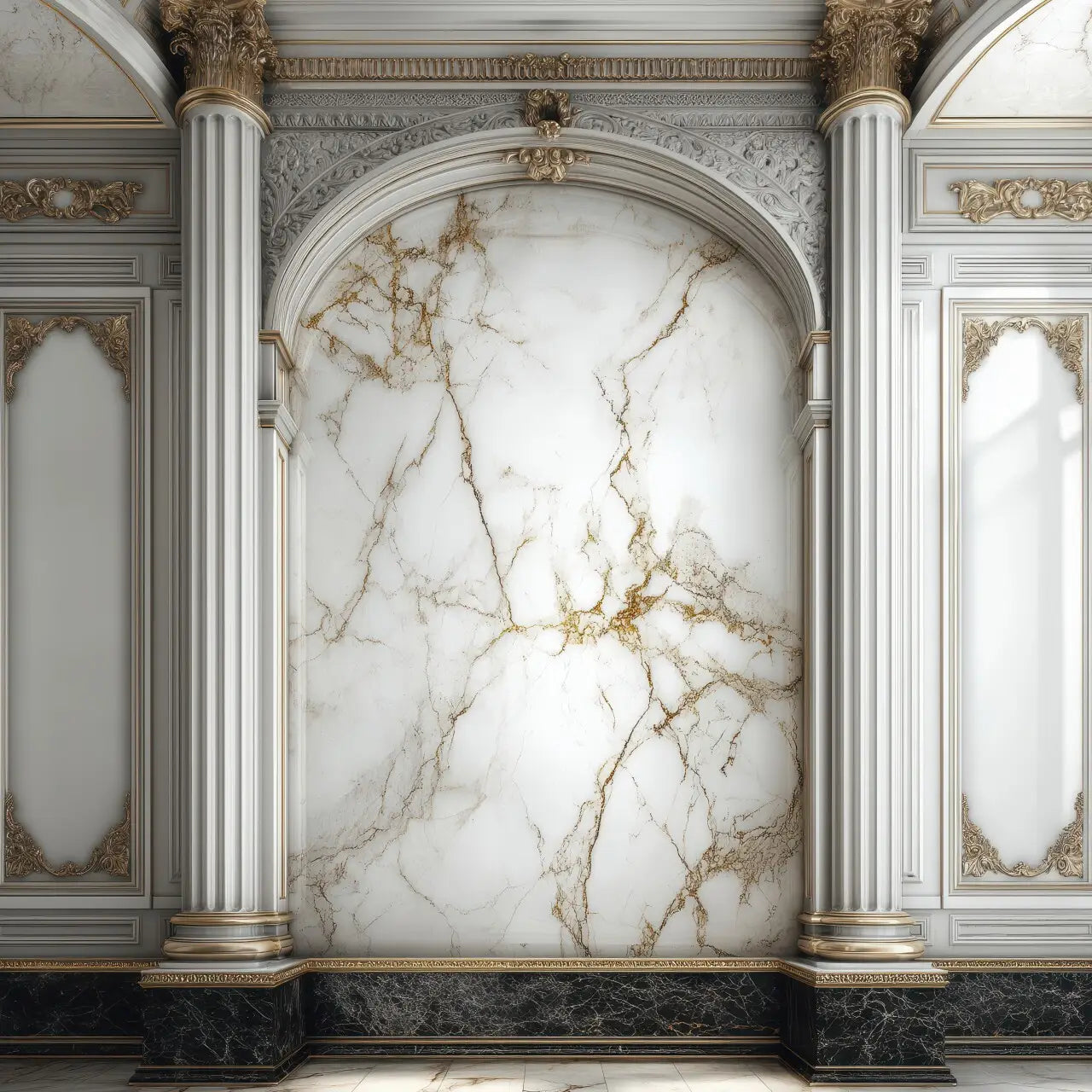 White Marble Wall 1