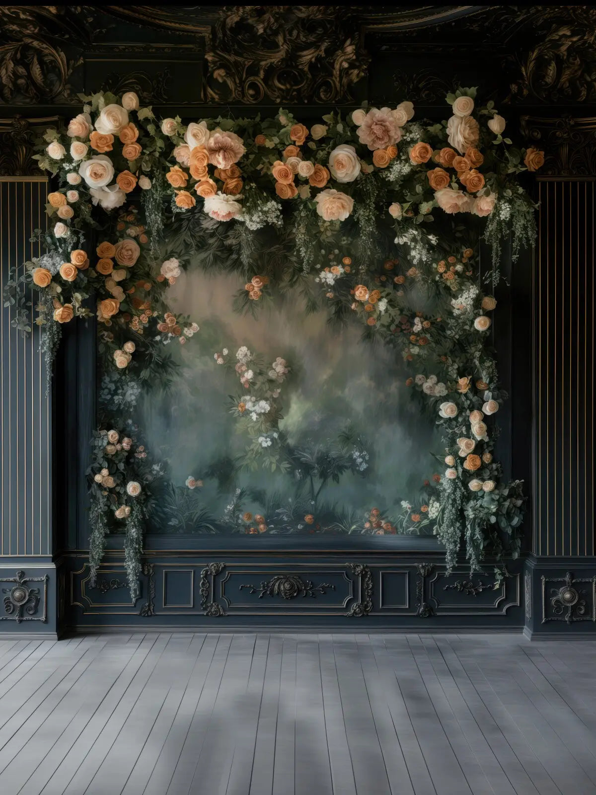 Midnight Floral Wall