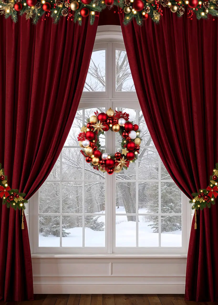 Red Christmas Window