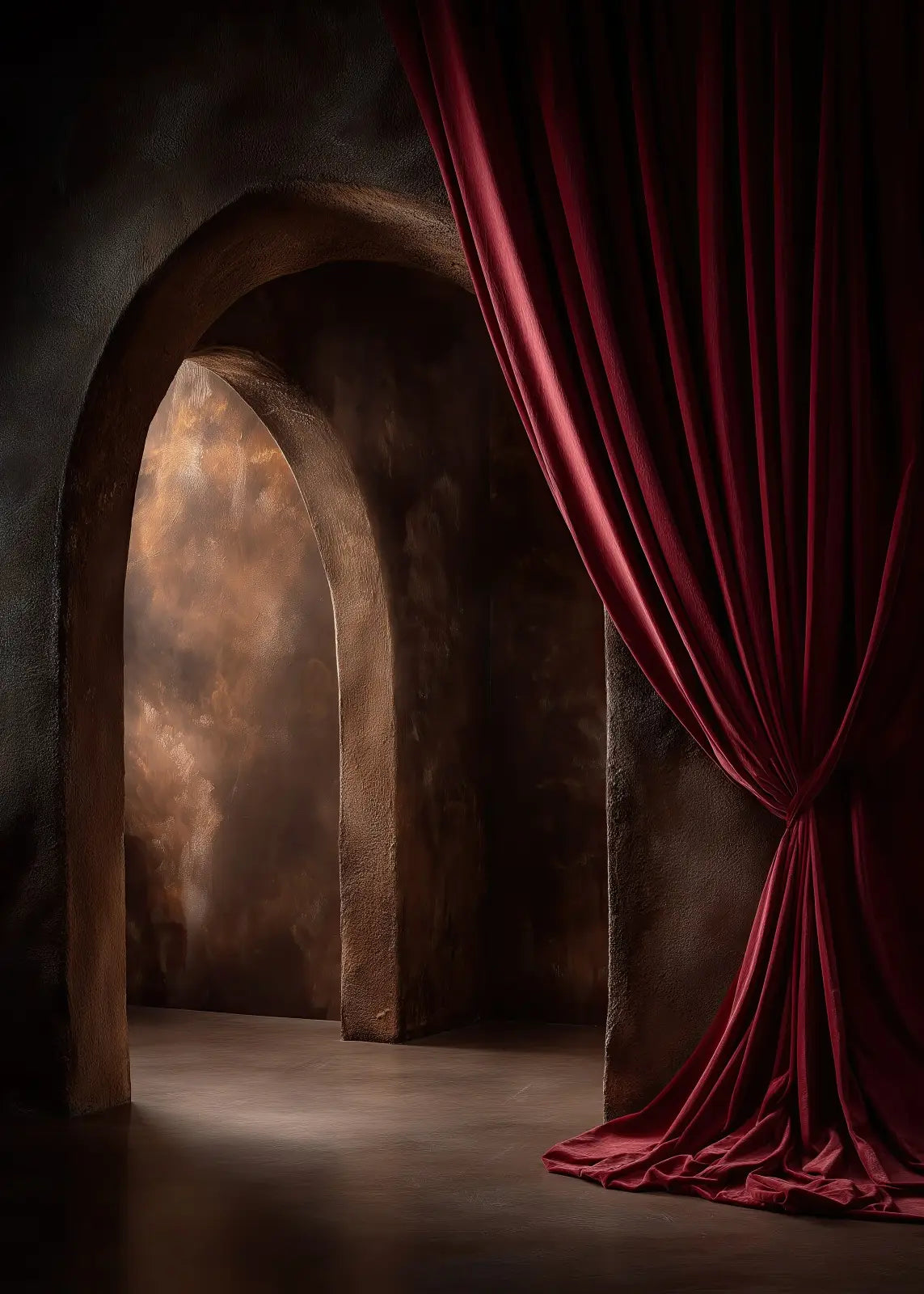 Smokey Red Curtain