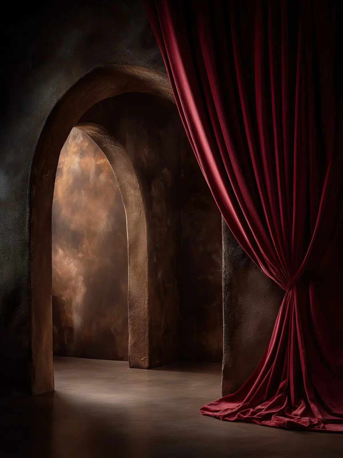 Smokey Red Curtain