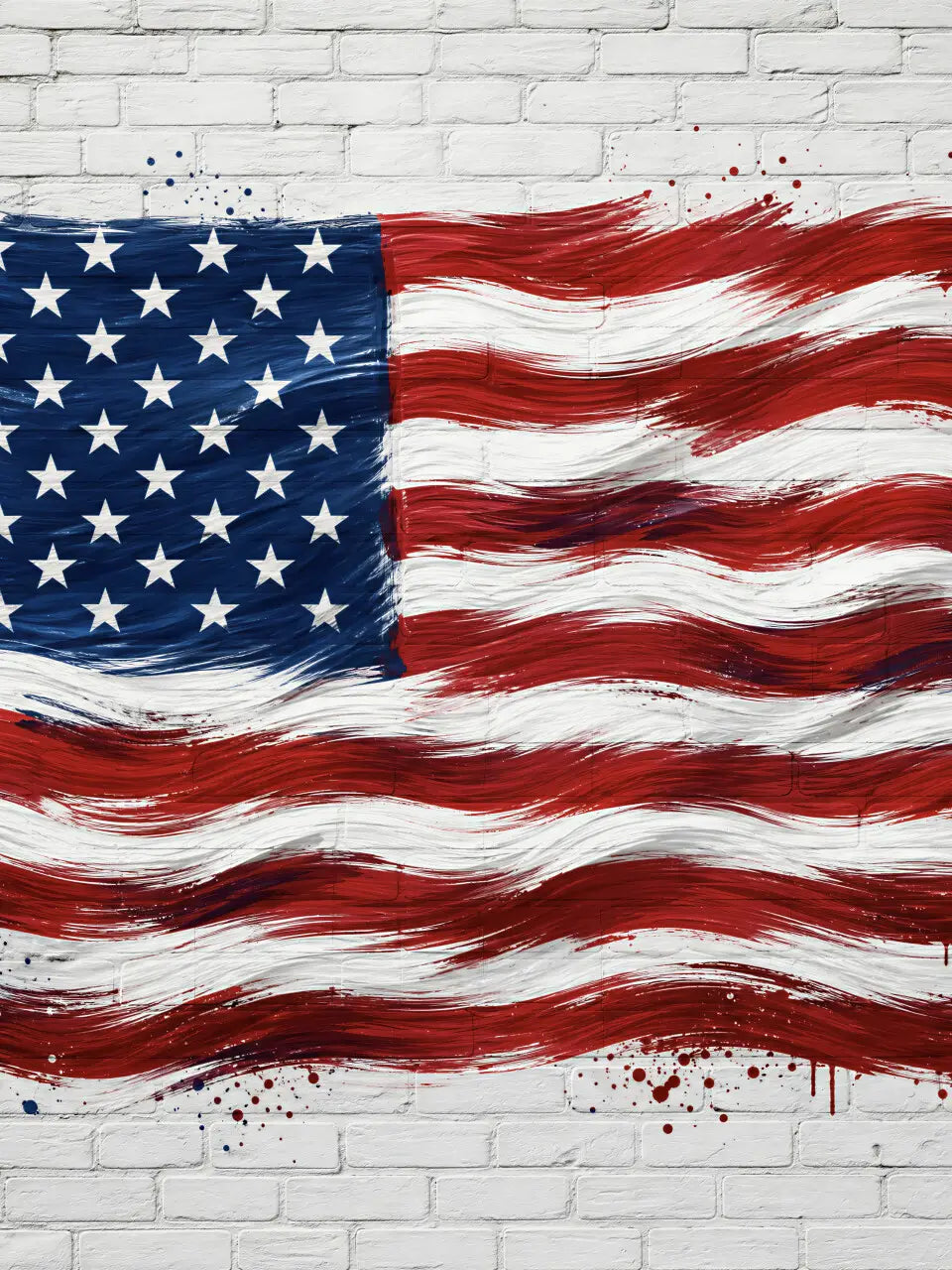 Painted American Flag