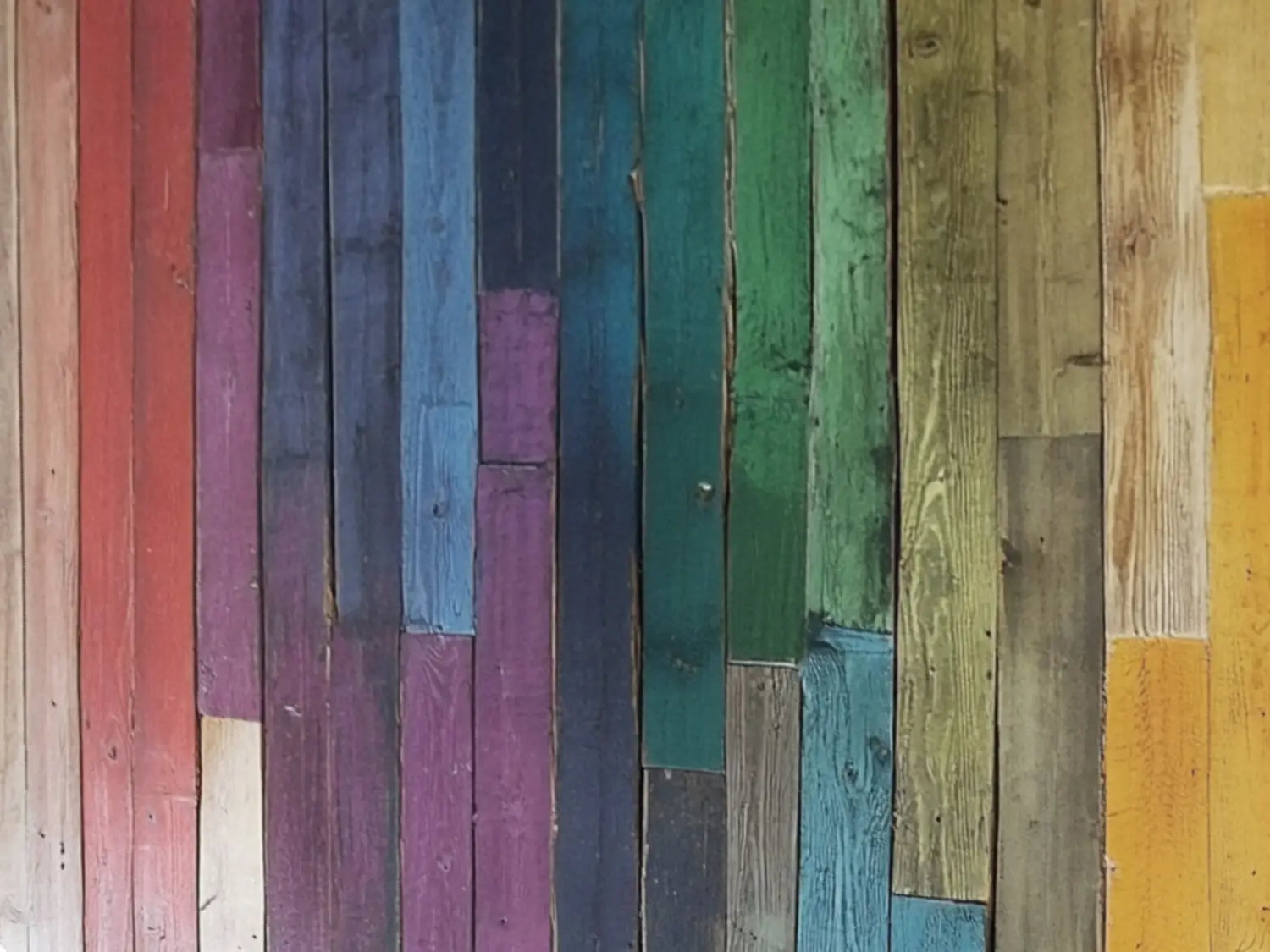 Rustic Rainbow Planks