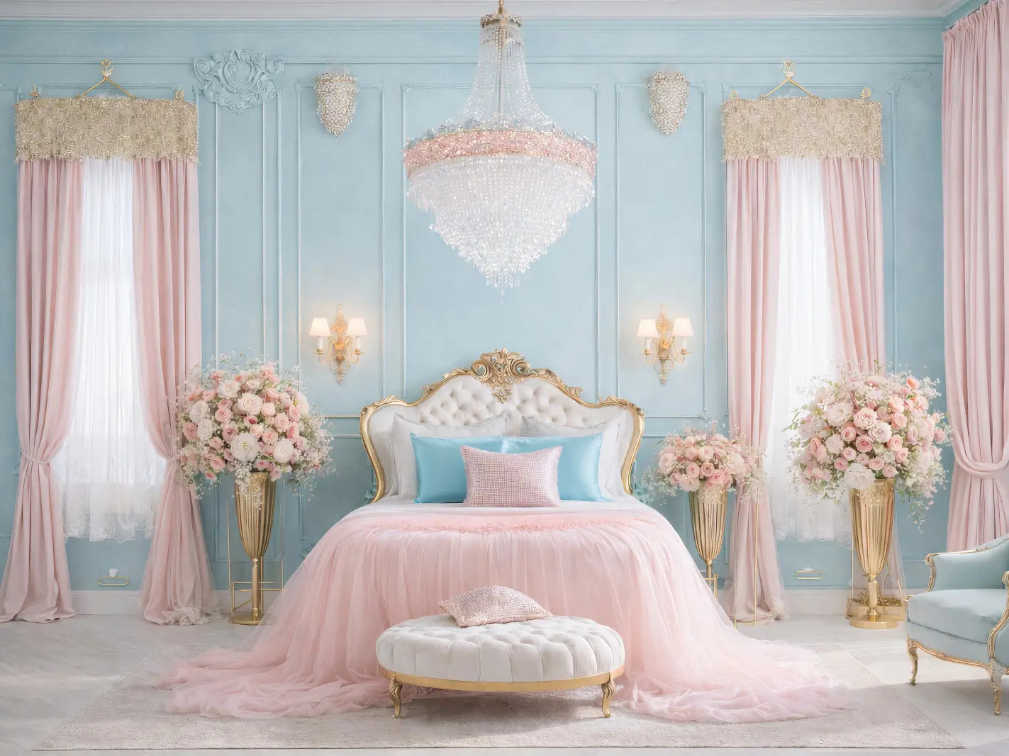 Elegant Pastel Bedroom