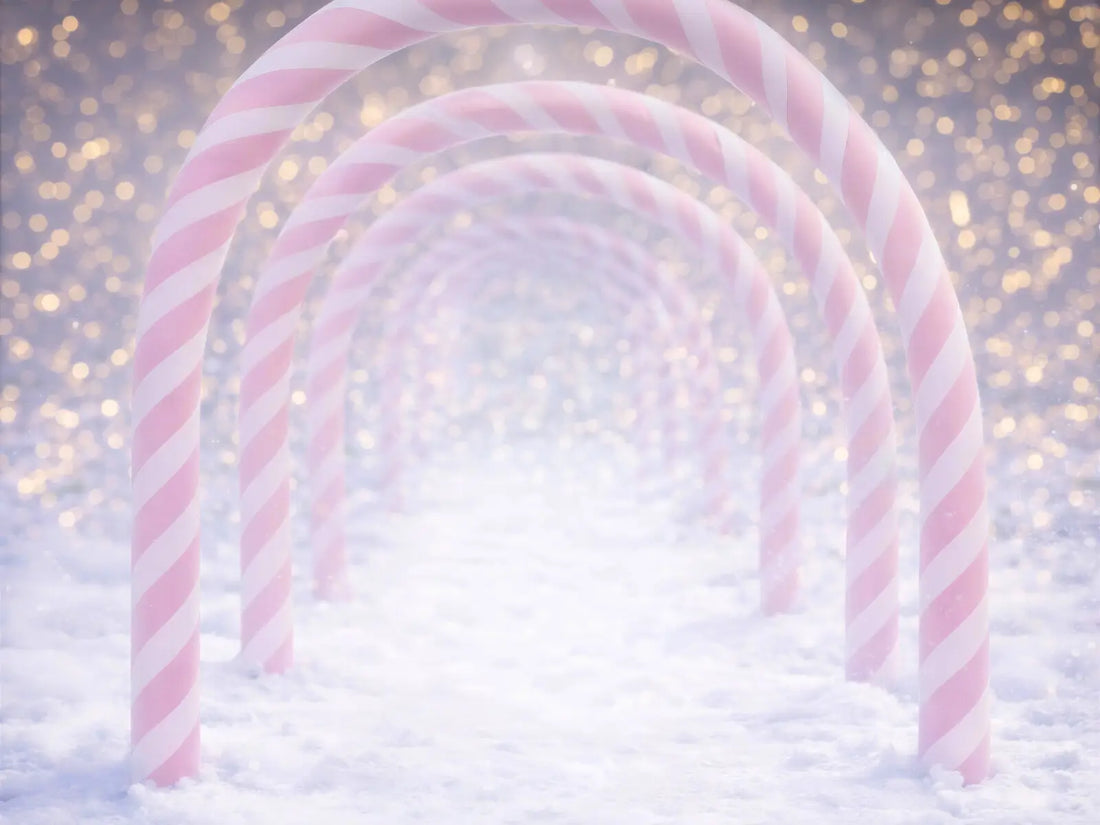 Pink Candy Cane Arch