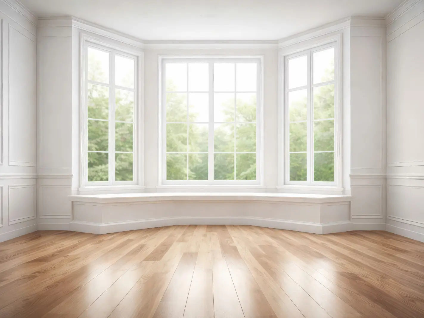 Classic White Bay Window