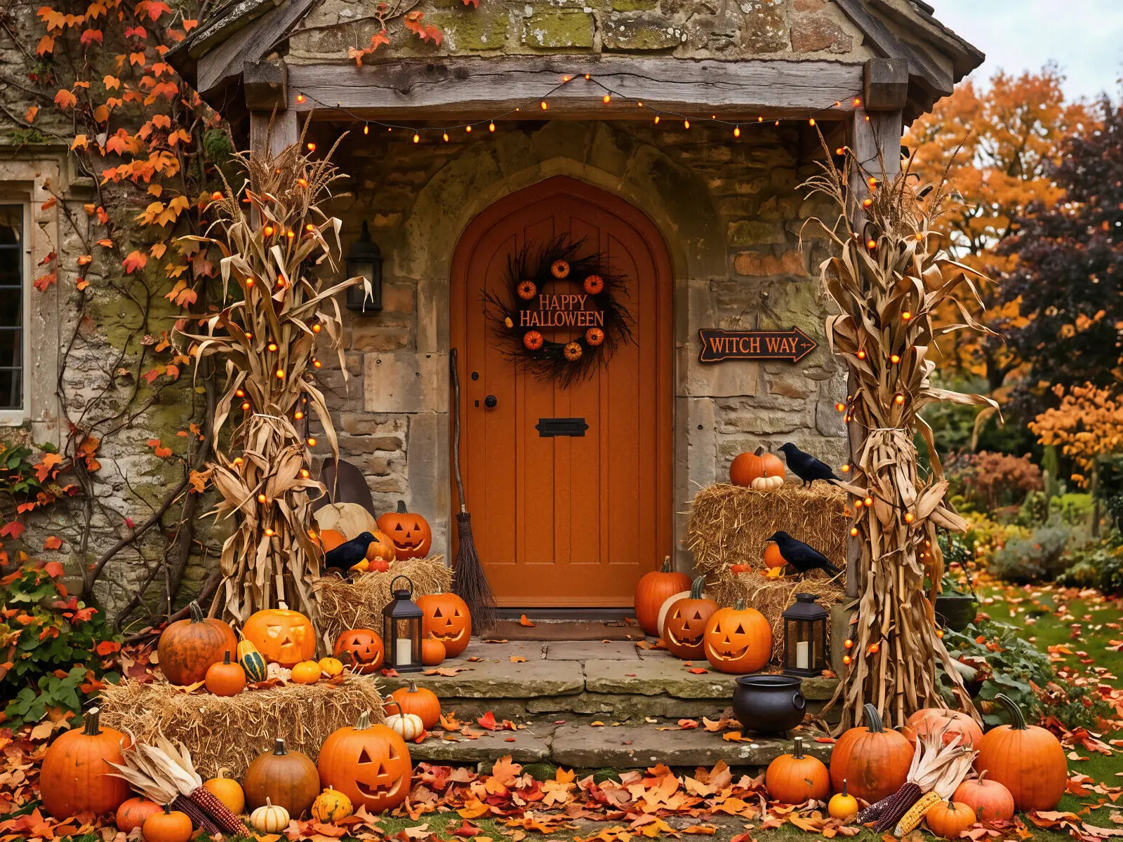 Laura Dark Fall Outdoor Halloween Display 3