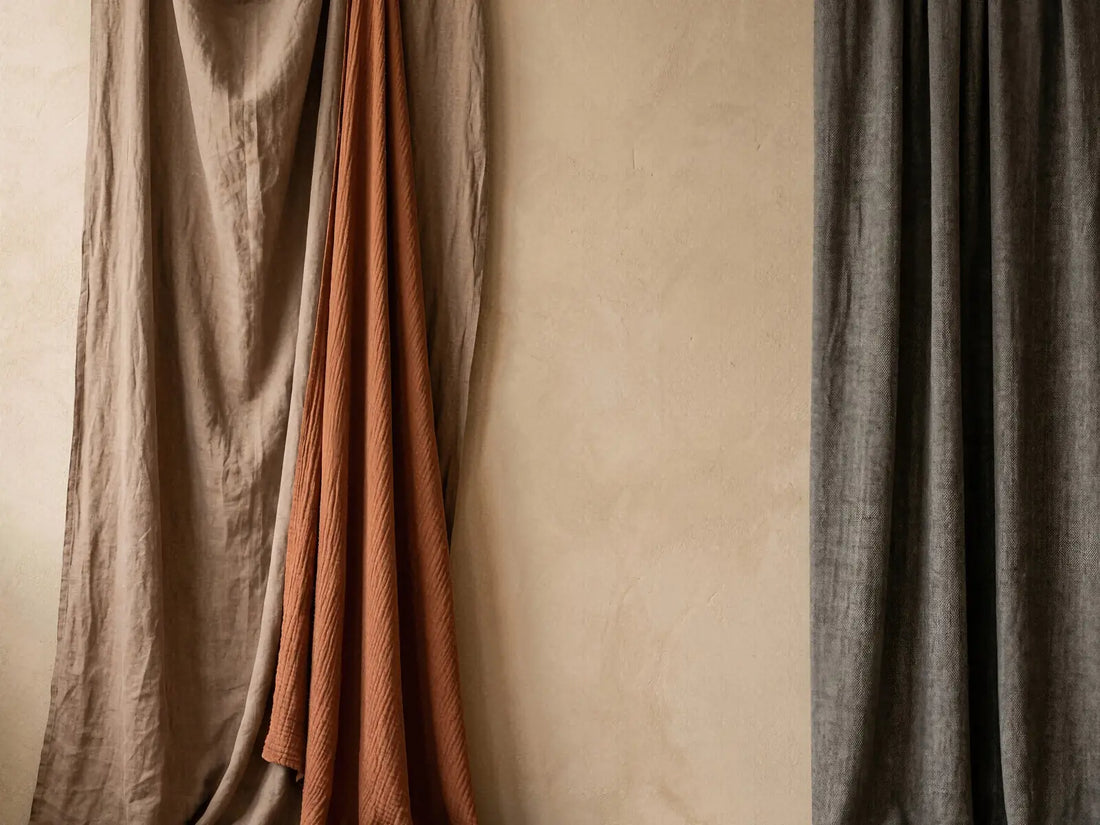 Laura Dark Modern Curtain Draping 1