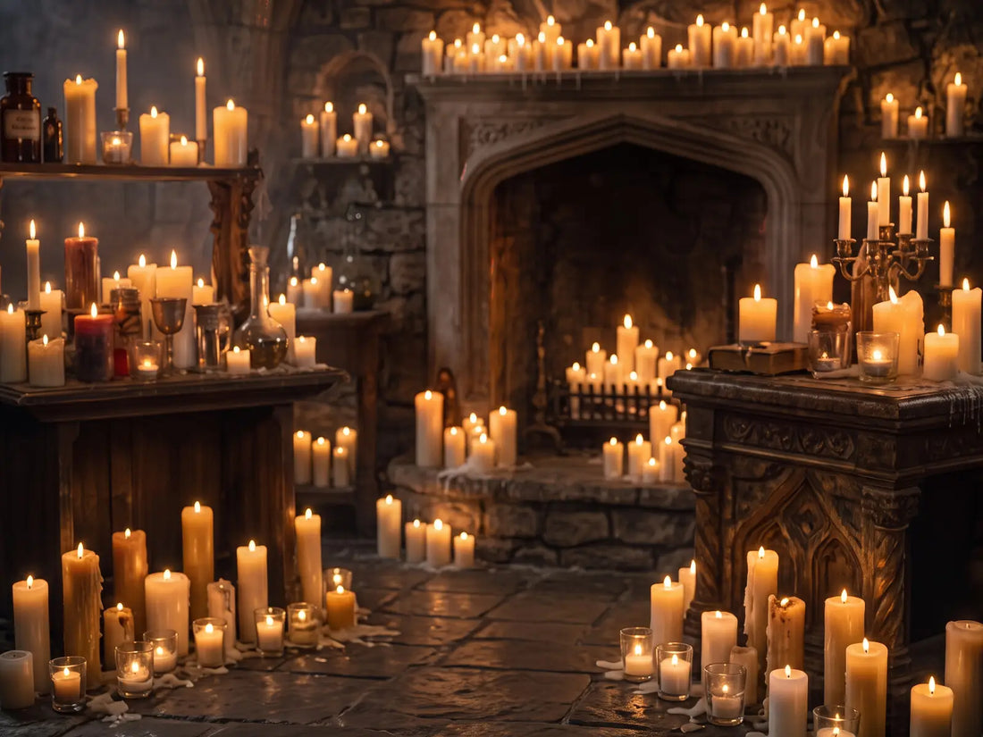 Laura Dark Candle Lit Room