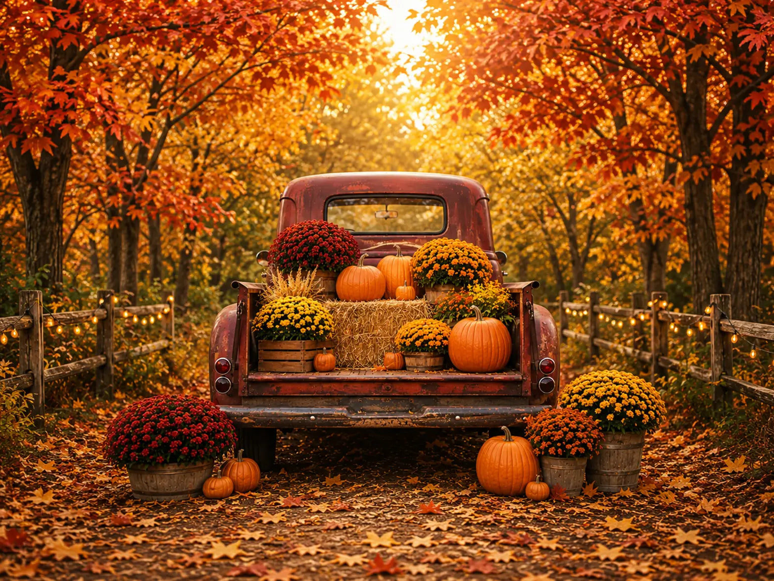 Autumn Truck Bed