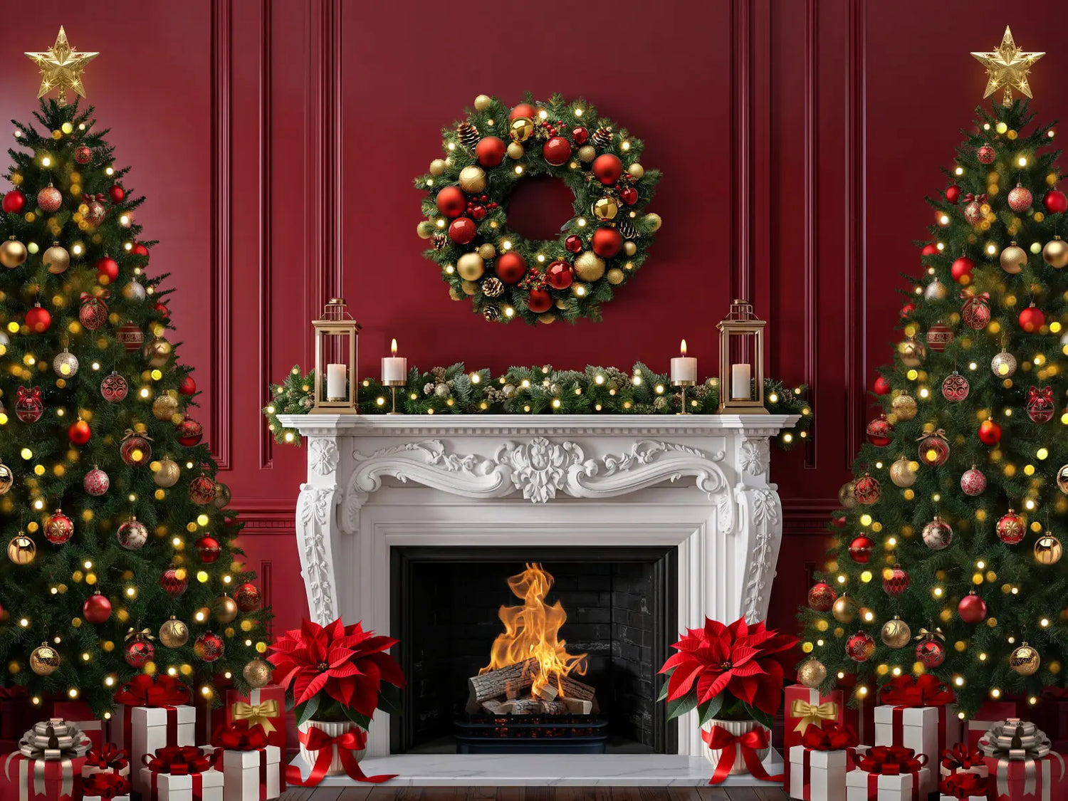 Red Christmas Room