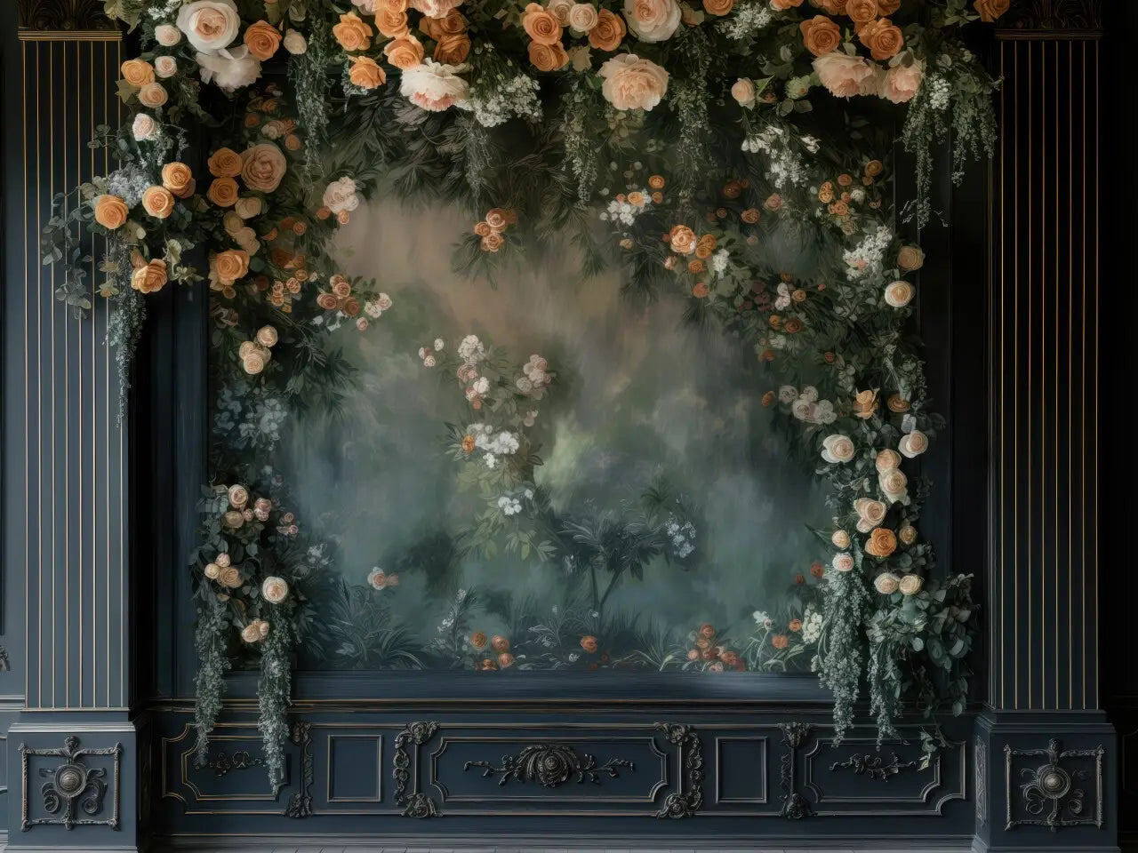 Midnight Floral Wall