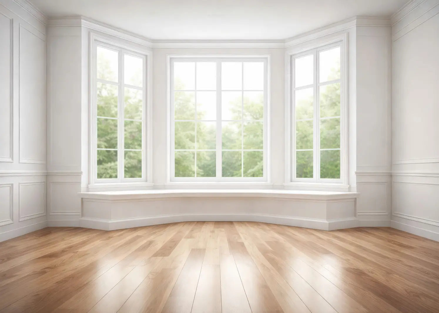 Classic White Bay Window