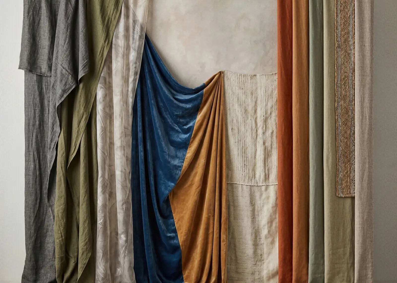 Laura Dark Modern Curtain Draping 6