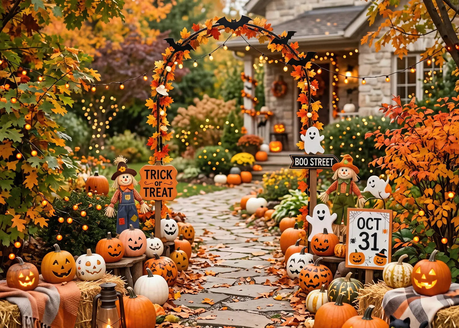 Laura Dark Fall Outdoor Halloween Display 7