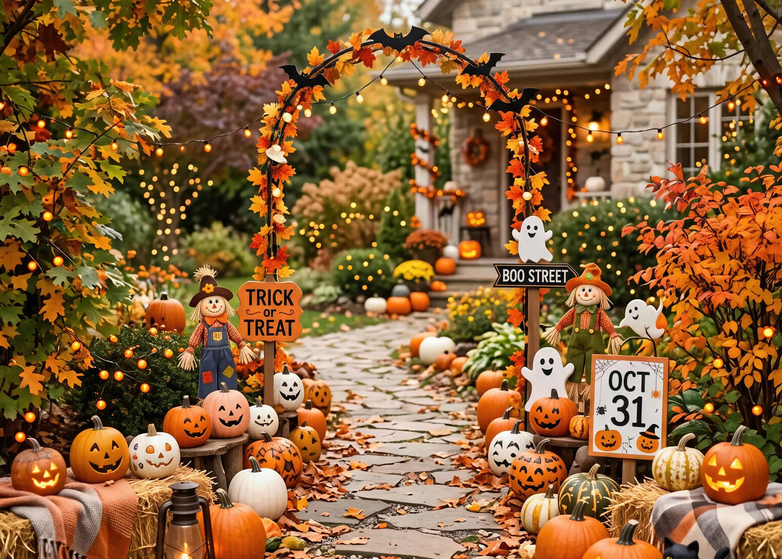 Laura Dark Fall Outdoor Halloween Display 7